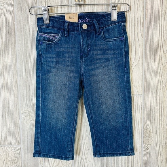 NEW! LEVIS GIRLS SKIMMER Jeans Capris Size 5 Youth NWT - Picture 7 of 7